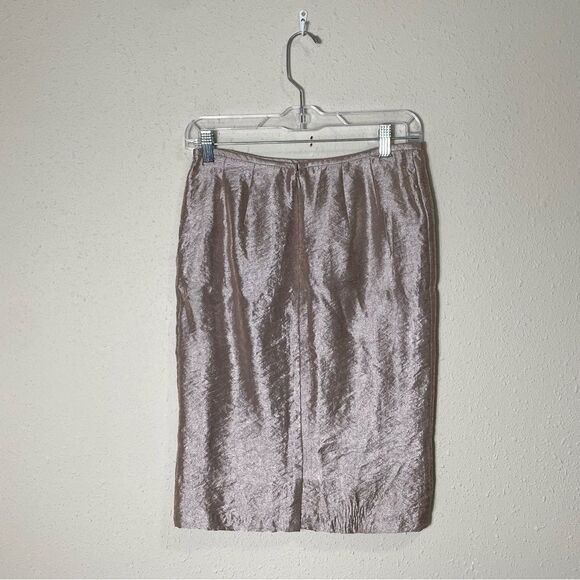 Kasper Metallic Pink / Purple Knee Length Pencil Skirt Women's Size 4 - Picture 2 of 12